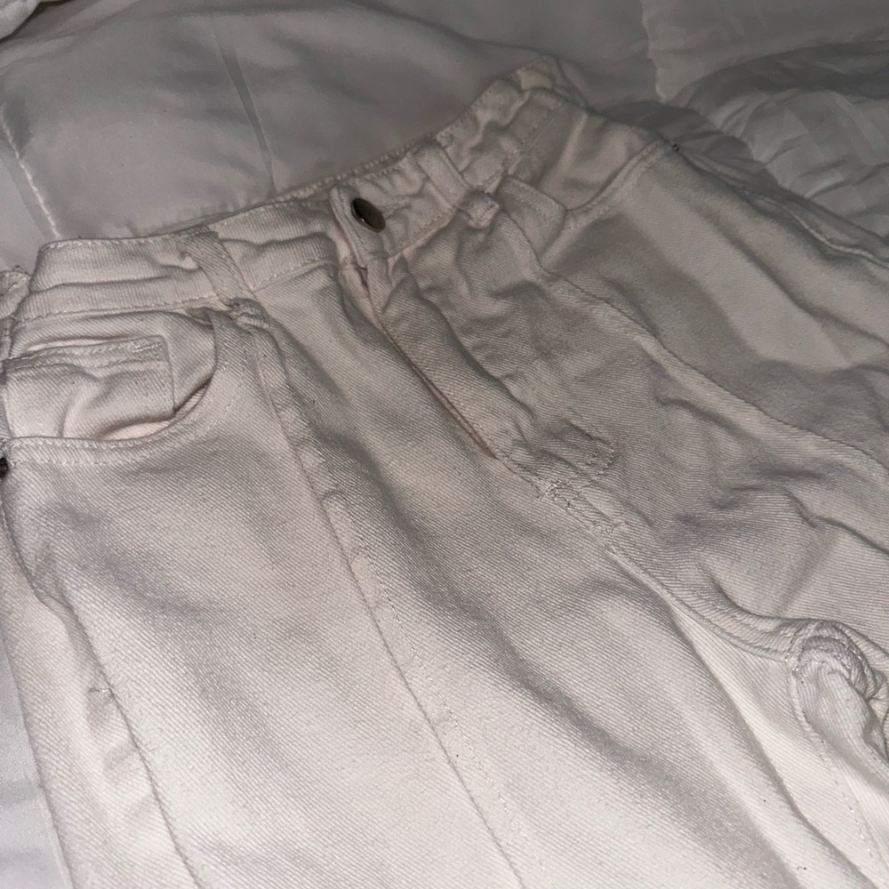 white Flair jeans